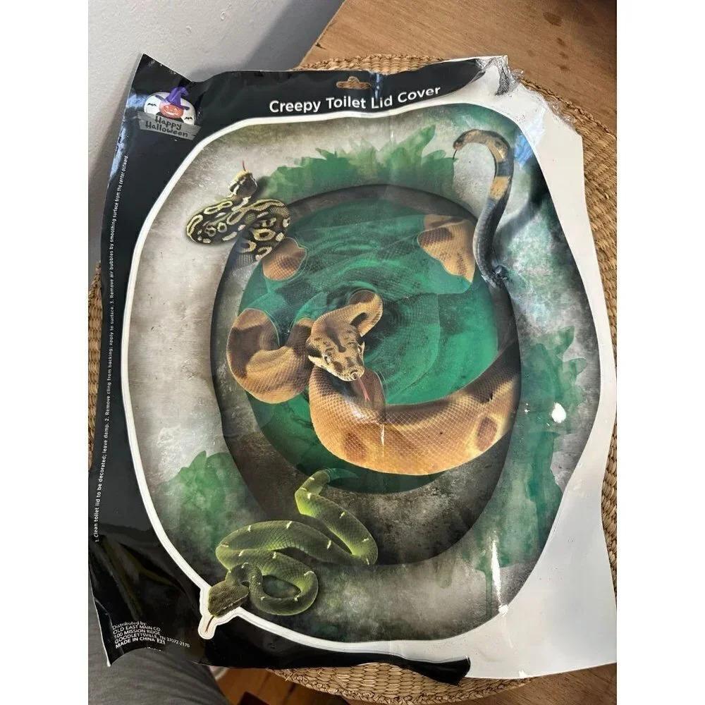 Creepy Toilet Lid Cover